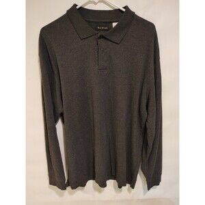 Marc Edwards Polo Long Sleeve Shirt Gray Men’s Size Large